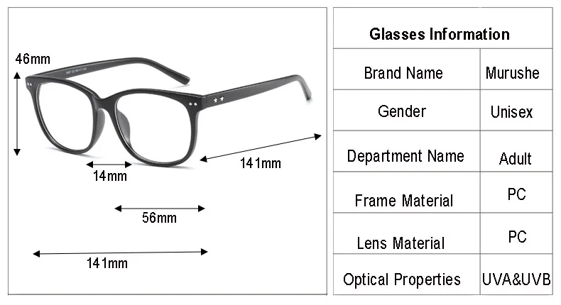Murushe Retro Round Eyewear Clear Glasses Spectacles Optical Eye Glasses Frames Transparent Eyeglasses Frame Fake Glasses 2018 (2)