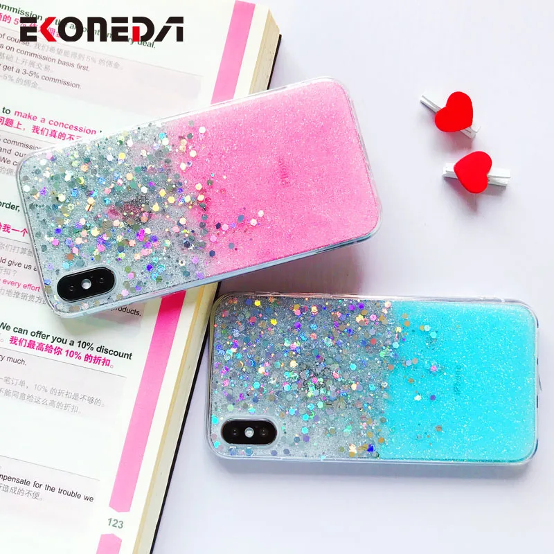 EKONEDA Bling Sequins Ingradient Glitter Case For iPhone XR XS Max X Silicone Case Soft Girl Cover For iPhone 6S 7 8 Plus Case
EKONEDA Bling Sequins Ingradient Glitter Case For iPhone XR XS Max X Silicone Case Soft Girl Cover For iPhone 6S 7 8 Plus Case
