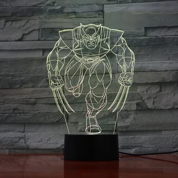 Wolverine Weapon 3D Lamp Illusion Night Light LED Bulb Multicolor Luminaria Holiday Gadget Lampara Lava Hologram Gift Toy
Wolverine Weapon 3D Lamp Illusion Night Light LED Bulb Multicolor Luminaria Holiday Gadget Lampara Lava Hologram Gift Toy
