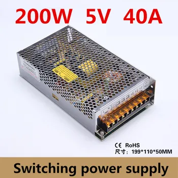 200W Switching power supply output DC 5V 40A for LED Strip CNC 3D Print equipment inductry Input ac 110-220V CE Rohs (S-200-5)
200W Switching power supply output DC 5V 40A for LED Strip CNC 3D Print equipment inductry Input ac 110-220V CE Rohs (S-200-5)