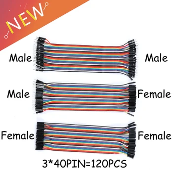 120pcs 40P 10/20/30/40CM male to male + male to female and female to female jumper wire
120pcs 40P 10/20/30/40CM male to male + male to female and female to female jumper wire