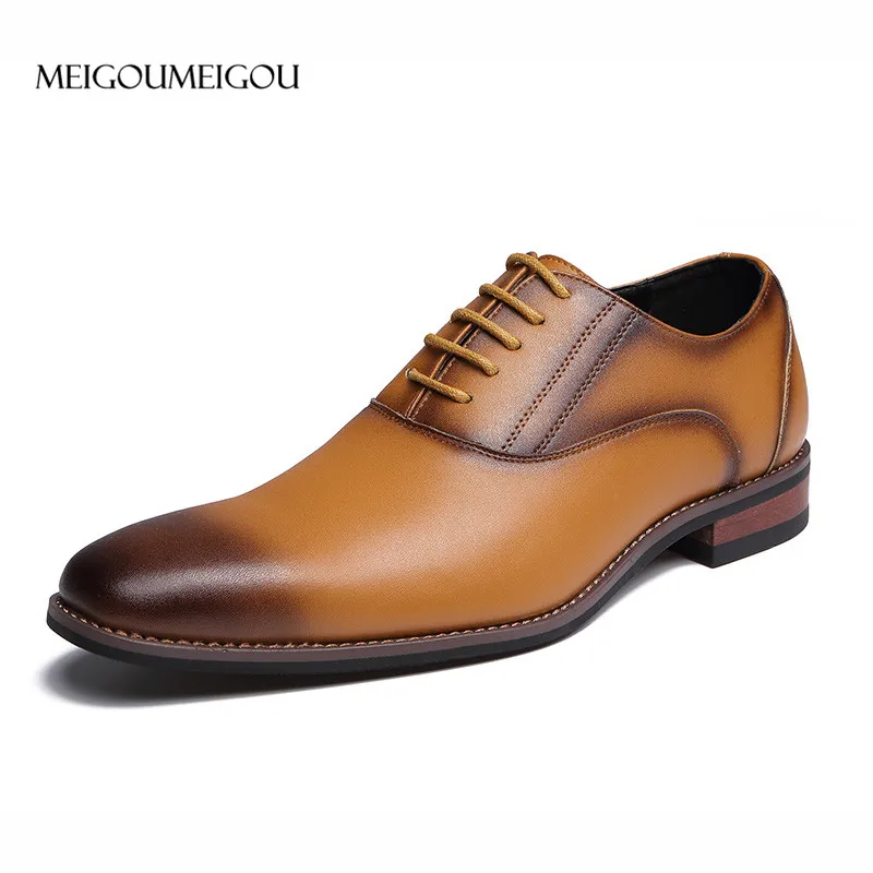 MEIGOUMEIGOU 2019 Spring Men Shoes Mixed Color Derby Shoes Men Fashion Design Pointed Toe Men Shoes Leather Casual Shoes Male
MEIGOUMEIGOU 2019 Spring Men Shoes Mixed Color Derby Shoes Men Fashion Design Pointed Toe Men Shoes Leather Casual Shoes Male