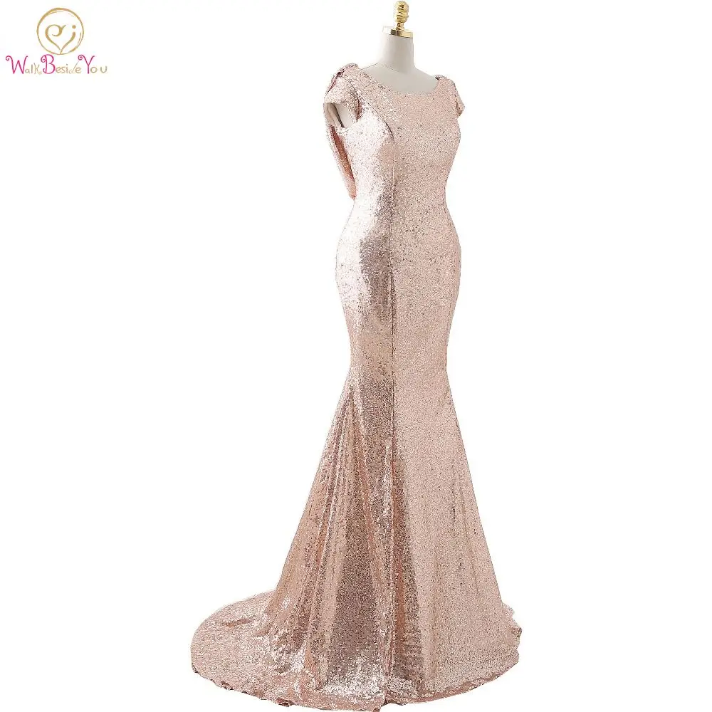 100% Real Photo Rose Gold Bridesmaid Dresses Sequined Bling Spakle Short Sleeves Mermaid vestidos largos para la fiesta de boda
100% Real Photo Rose Gold Bridesmaid Dresses Sequined Bling Spakle Short Sleeves Mermaid vestidos largos para la fiesta de boda