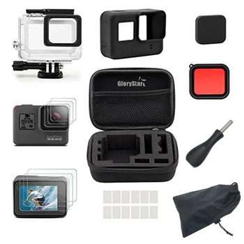 For Gopro Accessories Set For Gopro Hero 5 Hero6 Camera Mount Waterproof Housing Case With Silicone Lens Protective Film
For Gopro Accessories Set For Gopro Hero 5 Hero6 Camera Mount Waterproof Housing Case With Silicone Lens Protective Film
