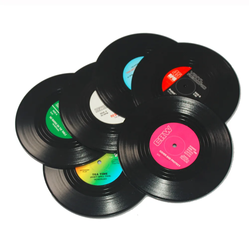 New 6 Pcs Home Table Cup Mat Creative Coffee Drink Placemat for table Spinning Retro Vinyl CD Record Drinks Coasters Fashion
New 6 Pcs Home Table Cup Mat Creative Coffee Drink Placemat for table Spinning Retro Vinyl CD Record Drinks Coasters Fashion