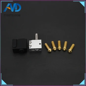Volcano V1 V2 Silicone Black Socks + Volcano Aluminium Heater Block +5pcs Nozzle +1.75mm Hotend Throat For E3D Volcano PT100
Volcano V1 V2 Silicone Black Socks + Volcano Aluminium Heater Block +5pcs Nozzle +1.75mm Hotend Throat For E3D Volcano PT100