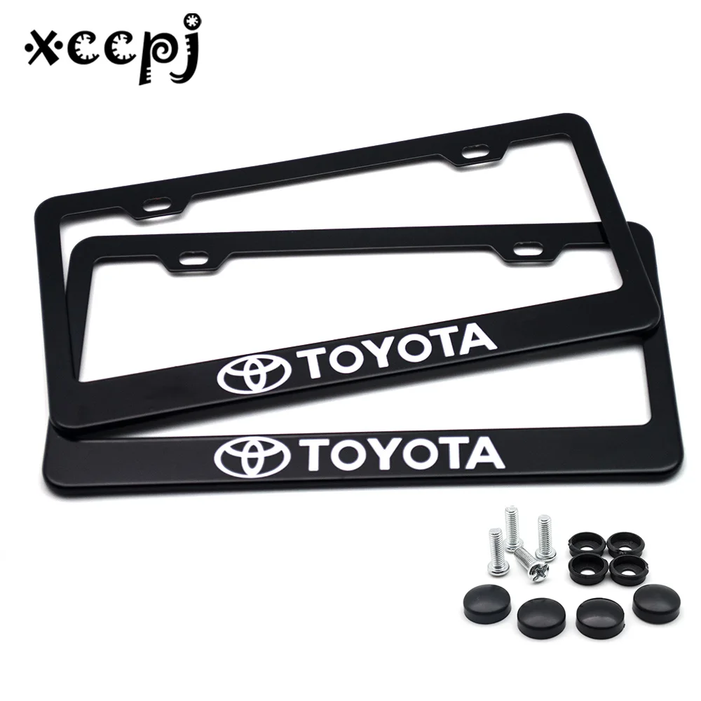 2 pcs Stainless Steel Universal Holes Black Car License Plate Frame Number plate Holder with 4 Chrome Screw Caps for TOYOTA
2 pcs Stainless Steel Universal Holes Black Car License Plate Frame Number plate Holder with 4 Chrome Screw Caps for TOYOTA