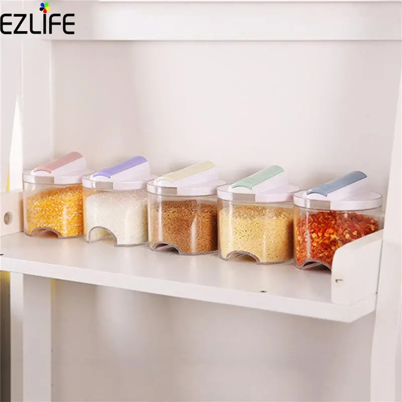 Kitchen Creative Transparent Seasoning Cans Kitchen Cylinder Spice Rack Condiment Bottles Pepper Shakers Box 5pcs/Set LQW3667
Kitchen Creative Transparent Seasoning Cans Kitchen Cylinder Spice Rack Condiment Bottles Pepper Shakers Box 5pcs/Set LQW3667