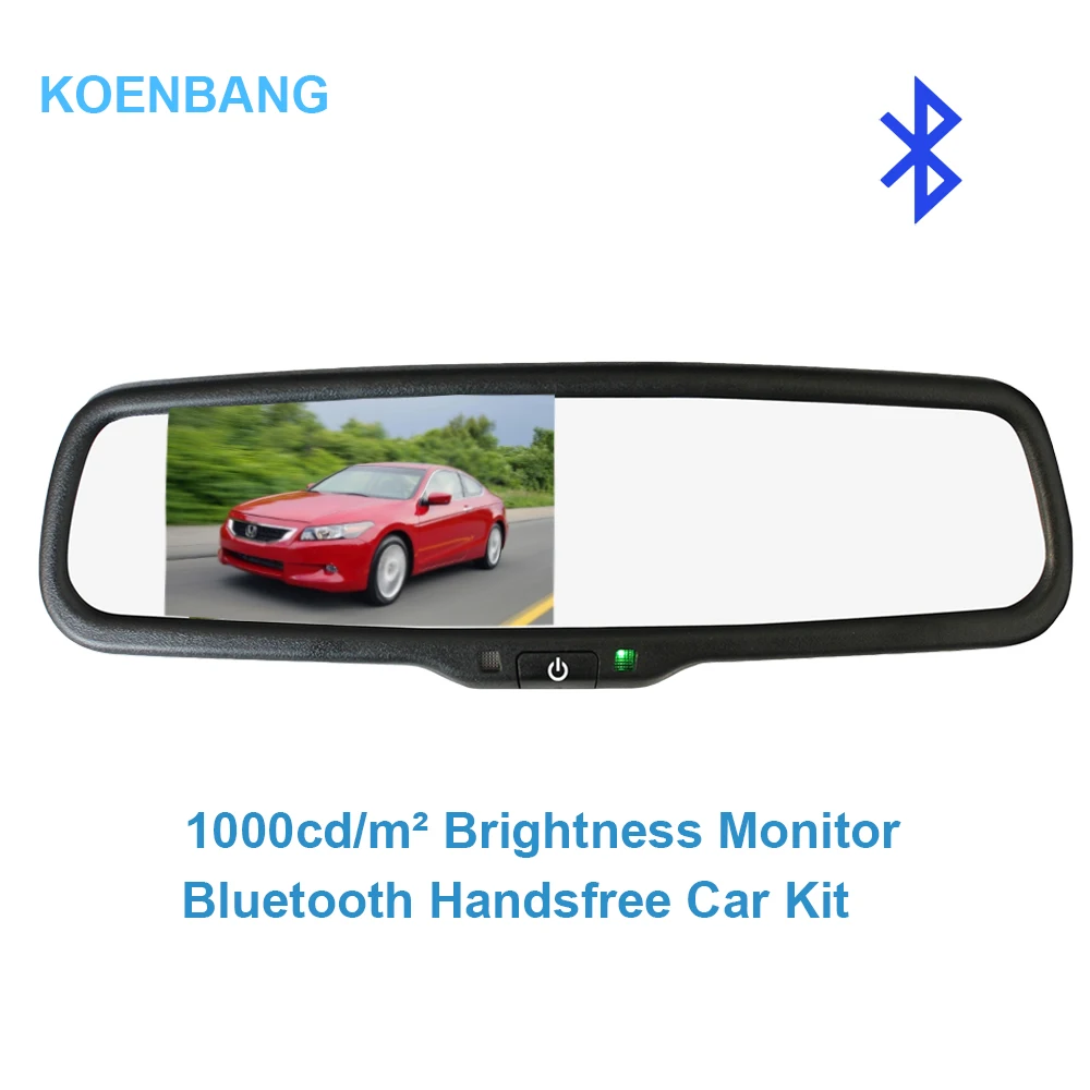KOENBANG 4.3" TFT LCD Car Rear View Bracket Mirror Monitor Bluetooth Car Kit Parking Assistance With 2 RCA Video Player Input
KOENBANG 4.3" TFT LCD Car Rear View Bracket Mirror Monitor Bluetooth Car Kit Parking Assistance With 2 RCA Video Player Input