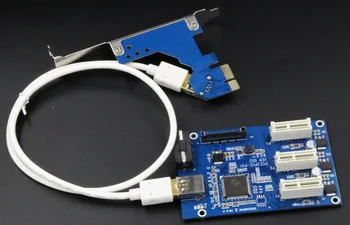 PCIe 1 to 3 PCI express 1X slots Riser Card Mini ITX to external 3 PCI-e slot adapter PCIe Port Multiplier Card
PCIe 1 to 3 PCI express 1X slots Riser Card Mini ITX to external 3 PCI-e slot adapter PCIe Port Multiplier Card