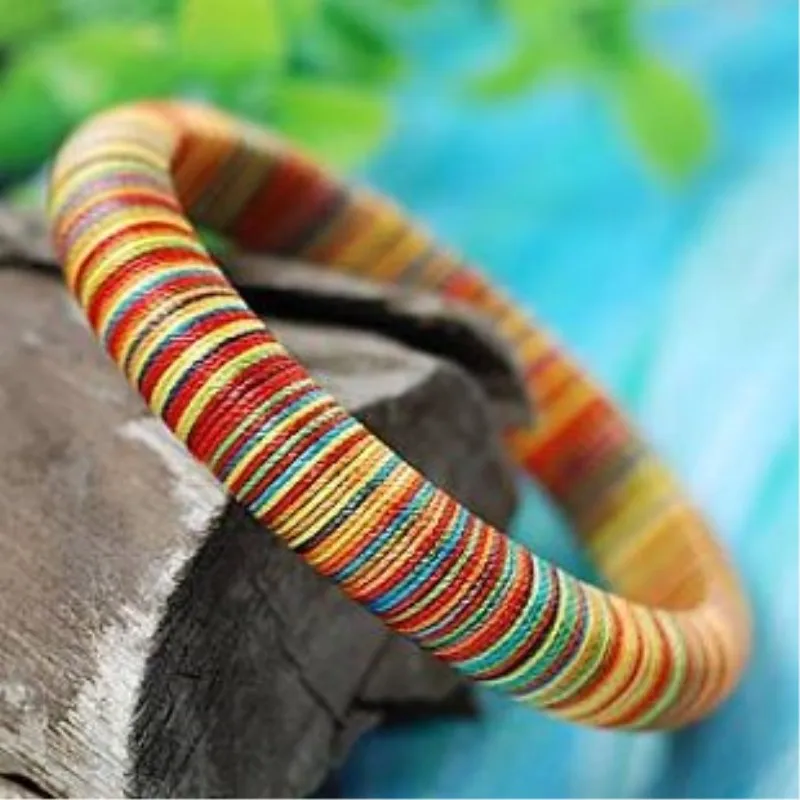 Unique Colored Silk Lines String Bangles Quality Pure Handmade Never Fade Bohemian Narrow Bracelet Lijiang Yunnan Ethnic Jewelry
Unique Colored Silk Lines String Bangles Quality Pure Handmade Never Fade Bohemian Narrow Bracelet Lijiang Yunnan Ethnic Jewelry