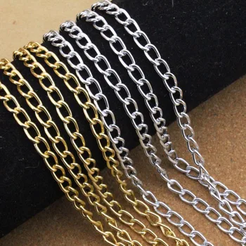 5 Meters/lot 4.5*8*1mm Silver /Gold Aluminum Bulk Chain Necklace Chain For Jewelry Making DIY Material Findings F1645
5 Meters/lot 4.5*8*1mm Silver /Gold Aluminum Bulk Chain Necklace Chain For Jewelry Making DIY Material Findings F1645