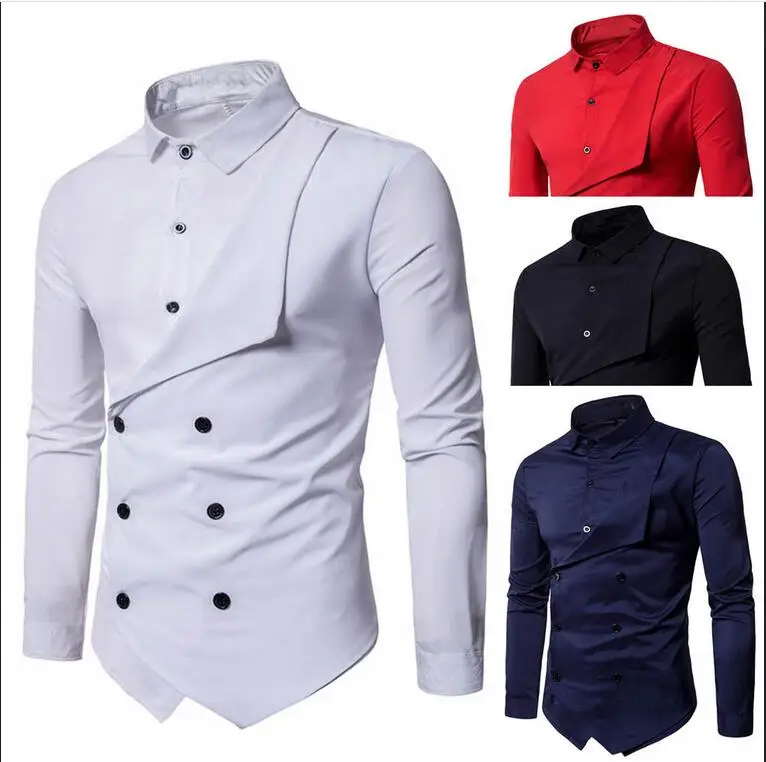 MUQGEW Fashion Personality Men's Casual Slim Long-sleeved Solid Shirt black white red mens shirts casual slim fit long sleeve
MUQGEW Fashion Personality Men's Casual Slim Long-sleeved Solid Shirt black white red mens shirts casual slim fit long sleeve