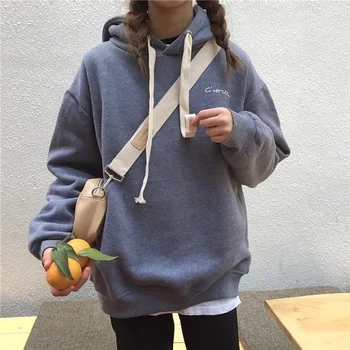 Autumn New Style Simple Small Letter Printing Drawstring Hooded Loose All Match Plus Velvet Sweatshirt
Autumn New Style Simple Small Letter Printing Drawstring Hooded Loose All Match Plus Velvet Sweatshirt