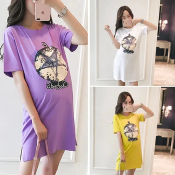 Korean fashion maternity dress summer new print short-sleeved pregnant women T-shirt pregnancy dress
Korean fashion maternity dress summer new print short-sleeved pregnant women T-shirt pregnancy dress