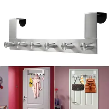 Stainless Steel Wall Mounted Hook Rack Hook Rail Coat Rack with 6 Hooks Home Storage Organization for Kitchen Bedroom Bathroom
Stainless Steel Wall Mounted Hook Rack Hook Rail Coat Rack with 6 Hooks Home Storage Organization for Kitchen Bedroom Bathroom