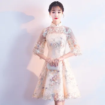 Vintage Chinese Women Cheongsam Mandarin Collar Improved Qipao Elegant Prom Party Dress Floral Slim Vestidos XS S M L XL XXL
Vintage Chinese Women Cheongsam Mandarin Collar Improved Qipao Elegant Prom Party Dress Floral Slim Vestidos XS S M L XL XXL