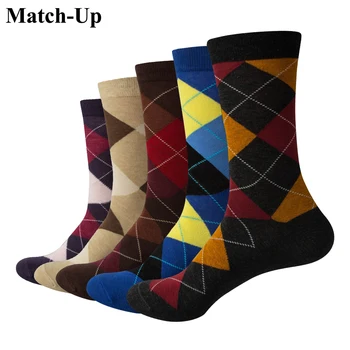 Match-Up Men Colorful Argyle Cotton Crew socks Brand Business Socks (5 pairs / lot )
Match-Up Men Colorful Argyle Cotton Crew socks Brand Business Socks (5 pairs / lot )