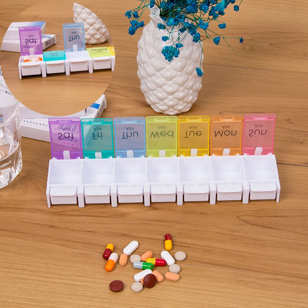 Safety Pill Box 7 Day Medicine Tablet Dispenser Organizer Weekly Storage Case Extra Large Beautiful fashion
Safety Pill Box 7 Day Medicine Tablet Dispenser Organizer Weekly Storage Case Extra Large Beautiful fashion
