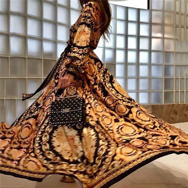 Women's V-neck Floral Printed Beach Boho Elegant Vintage Split Long Maxi Dress Long Lantern Sleeve Party Banquet Evening Vestido
Women's V-neck Floral Printed Beach Boho Elegant Vintage Split Long Maxi Dress Long Lantern Sleeve Party Banquet Evening Vestido