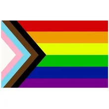 Pride Flag Banner Gay Polyester Lgbt Progress Aerlxemrbrae 150X90CM Grommets 100D