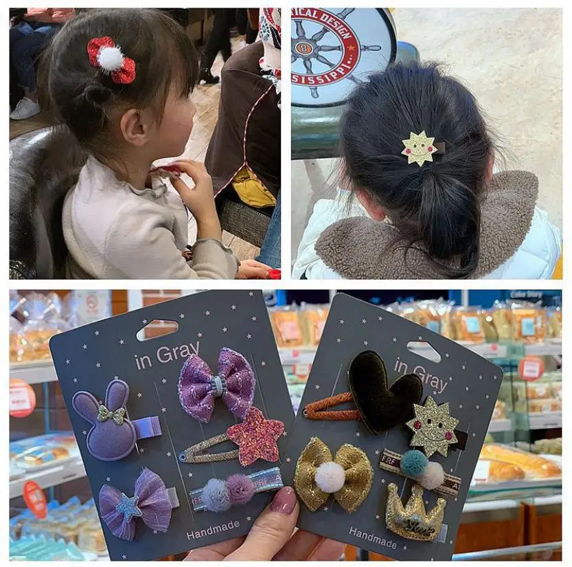 5Pcs Cute Girls Bows Hair Clips Hair Ties Set Cartoon Animal Hairpins Fashion Barrette Headwear flower Bowknot Accessories TZ1
5Pcs Cute Girls Bows Hair Clips Hair Ties Set Cartoon Animal Hairpins Fashion Barrette Headwear flower Bowknot Accessories TZ1