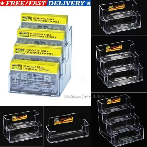2/3/4/6/8 Pocket Transparent Business Cell Card Holder Acrylic Display Stand 2 pcs 
2/3/4/6/8 Pocket Transparent Business Cell Card Holder Acrylic Display Stand 2 pcs