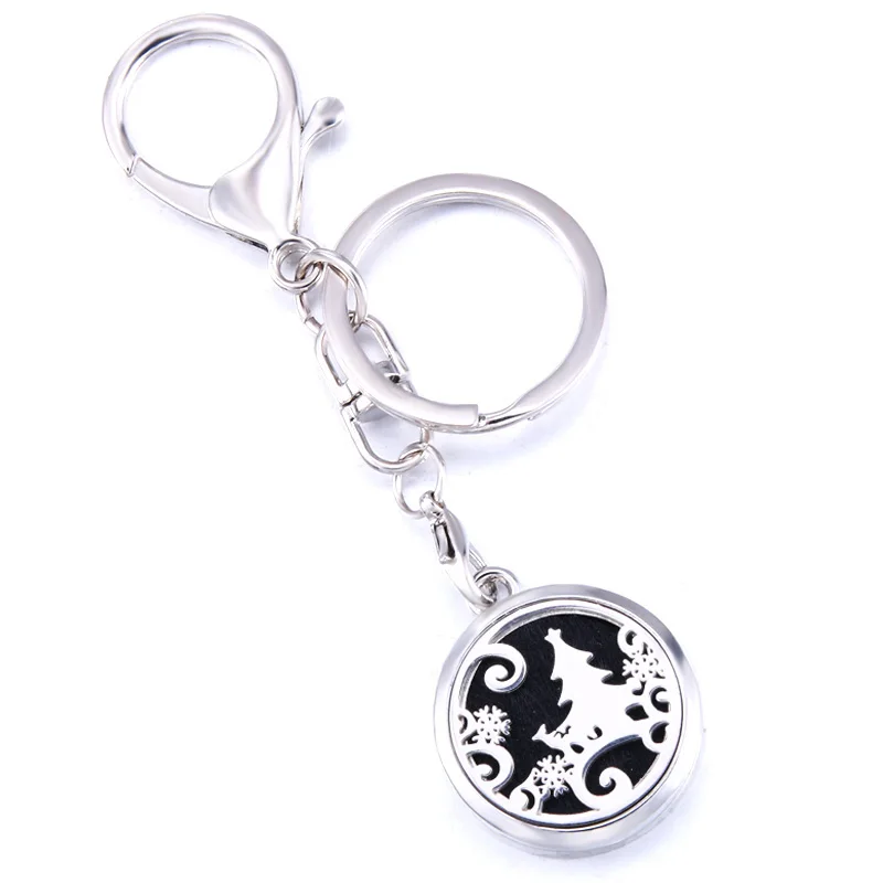 Christmas Tree Aroma Keychain Keyring Open Locket Stainless Steel Perfume Aromatherapy Essential Oil Diffuser Keychain Jewelry
Christmas Tree Aroma Keychain Keyring Open Locket Stainless Steel Perfume Aromatherapy Essential Oil Diffuser Keychain Jewelry