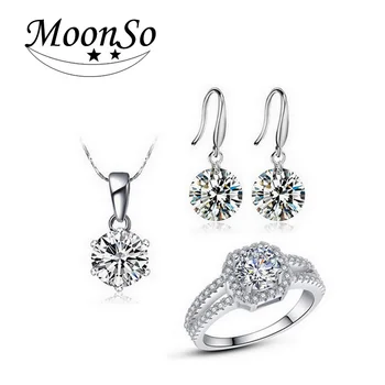 fashion 925 Sterling Silver Jewelry set for wedding women engagement ring drop earring necklace pendant christmas gift J1580
fashion 925 Sterling Silver Jewelry set for wedding women engagement ring drop earring necklace pendant christmas gift J1580