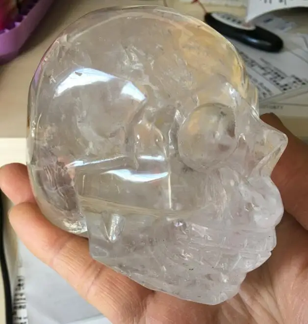 Free shipping Biggest Without any impurities very clear transparent Natural Quartz Rock Crystal Skull Carving size:10X8.5X7.5cm
Free shipping Biggest Without any impurities very clear transparent Natural Quartz Rock Crystal Skull Carving size:10X8.5X7.5cm