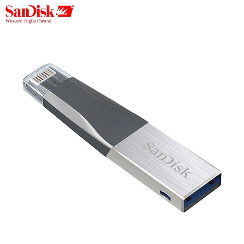 

Sandisk USB Flash Drive 32GB 64GB For iPhone X7 7 Plus 6 5 5S Lightning to Metal Pen Drive U Disk for IOS 8.2 memory stick 128GB