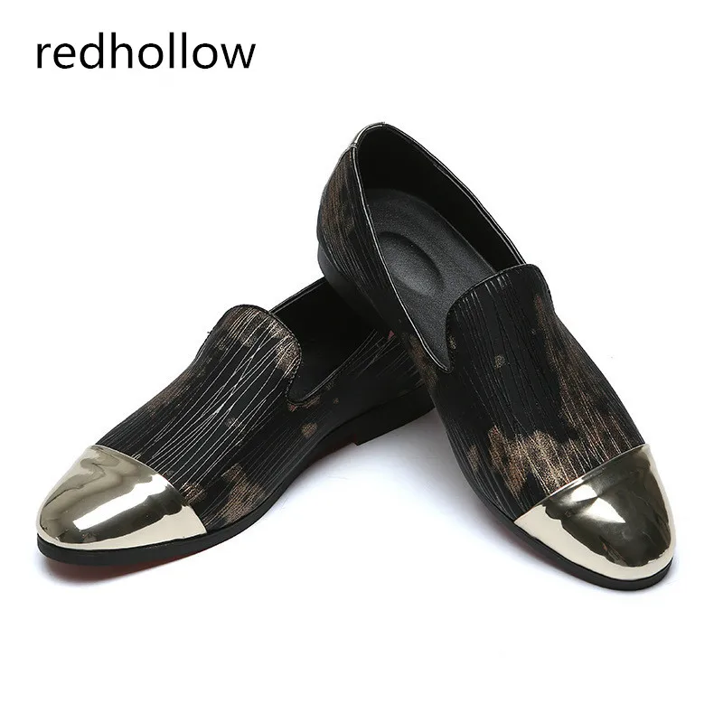 Фото Мужская обувь модные удобные лоферы с металлическим носком без застежки