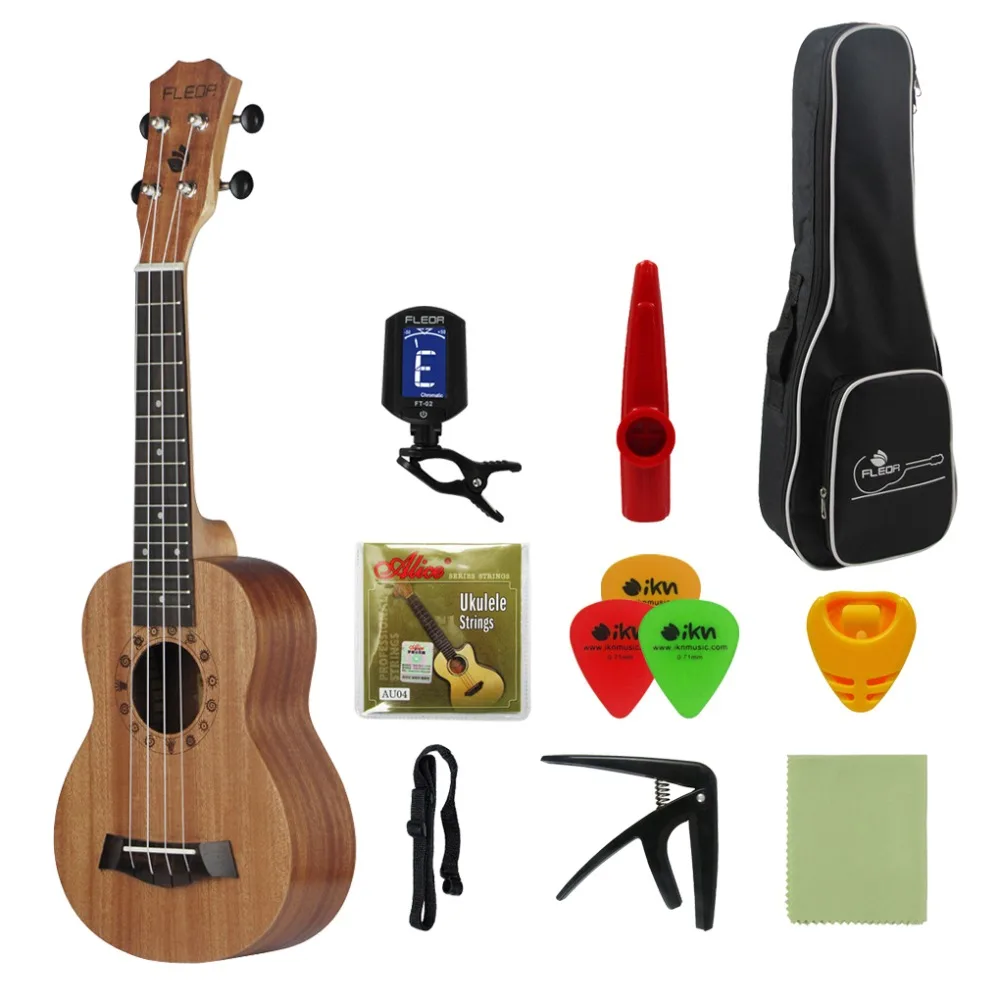 FLEOR 21" Soprano Ukulele Sapele Nylon 4 Strings Ukulele Hawaiian Small Guitar Musical Instrument for Beginners Basic players
FLEOR 21" Soprano Ukulele Sapele Nylon 4 Strings Ukulele Hawaiian Small Guitar Musical Instrument for Beginners Basic players