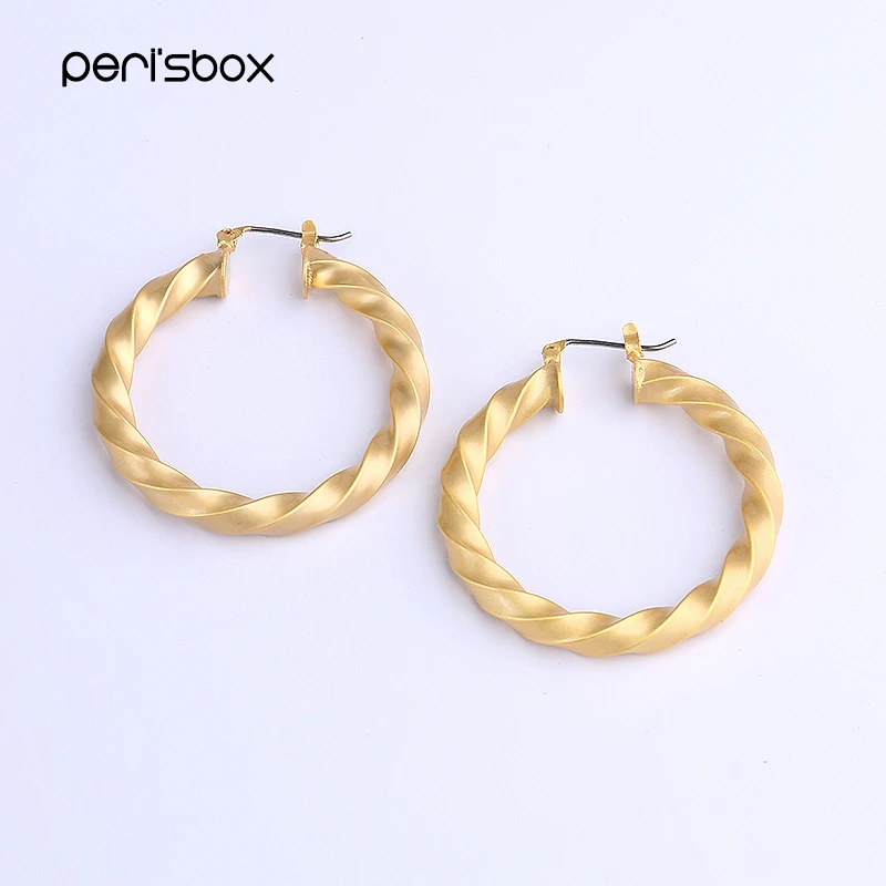 Peri'sBox Bohemia Twisted Spiral Hoops Earrings for Women Geometrical Round Circle Earrings Minimalist Hoop Earrings Wholesale
Peri'sBox Bohemia Twisted Spiral Hoops Earrings for Women Geometrical Round Circle Earrings Minimalist Hoop Earrings Wholesale