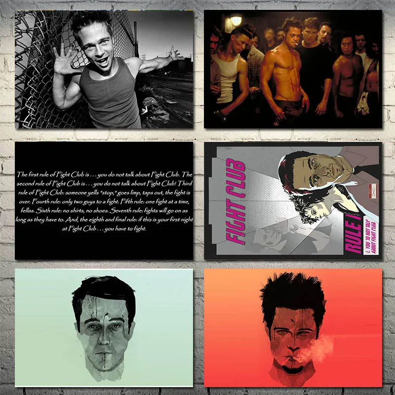 Fight Club 1999 Classic Movie Art Silk Poster Canvas Print 12x18 24x36inch 006