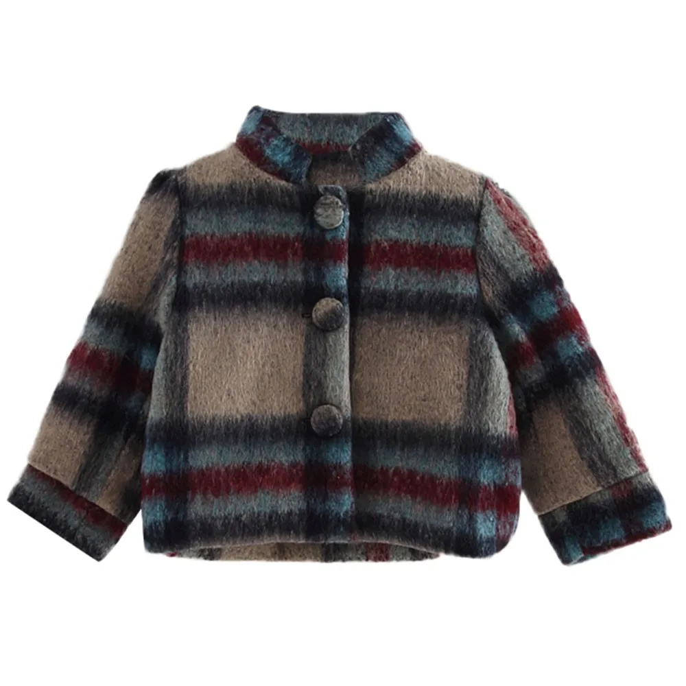 Children's Long Sleeve Striped Tartan Thick Warm Coat Windproof Jacket Children Clothing Set Girls Fashion Autumn Winter Jacket
Children's Long Sleeve Striped Tartan Thick Warm Coat Windproof Jacket Children Clothing Set Girls Fashion Autumn Winter Jacket