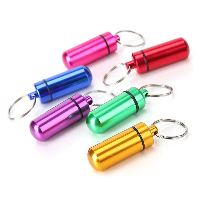 1PCS Waterproof Sealing Aluminum Alloy Pill Box Drug Bottle Holder Keychain Container
1PCS Waterproof Sealing Aluminum Alloy Pill Box Drug Bottle Holder Keychain Container