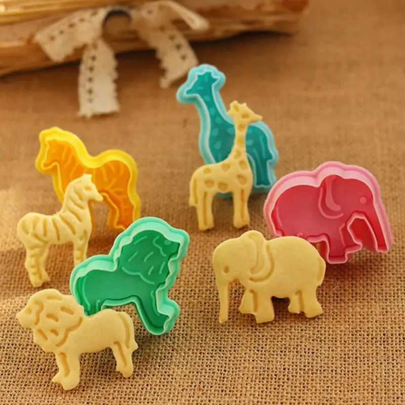 4Pcs Zoo Animal Shape Lion Giraffe Zebra Elephant Cookie Biscuit Plunger Cutters Mold Cake Decorating Baking Tools Sugarcraft
4Pcs Zoo Animal Shape Lion Giraffe Zebra Elephant Cookie Biscuit Plunger Cutters Mold Cake Decorating Baking Tools Sugarcraft