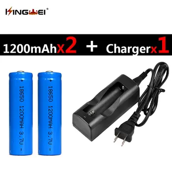KingWei 2Pcs Blue 18650 Batteries 3.7v 1200mah Rechargeable Lithium Li-ion Battery + 1pc NK-803C 18650 Charger US/EU Plug
KingWei 2Pcs Blue 18650 Batteries 3.7v 1200mah Rechargeable Lithium Li-ion Battery + 1pc NK-803C 18650 Charger US/EU Plug