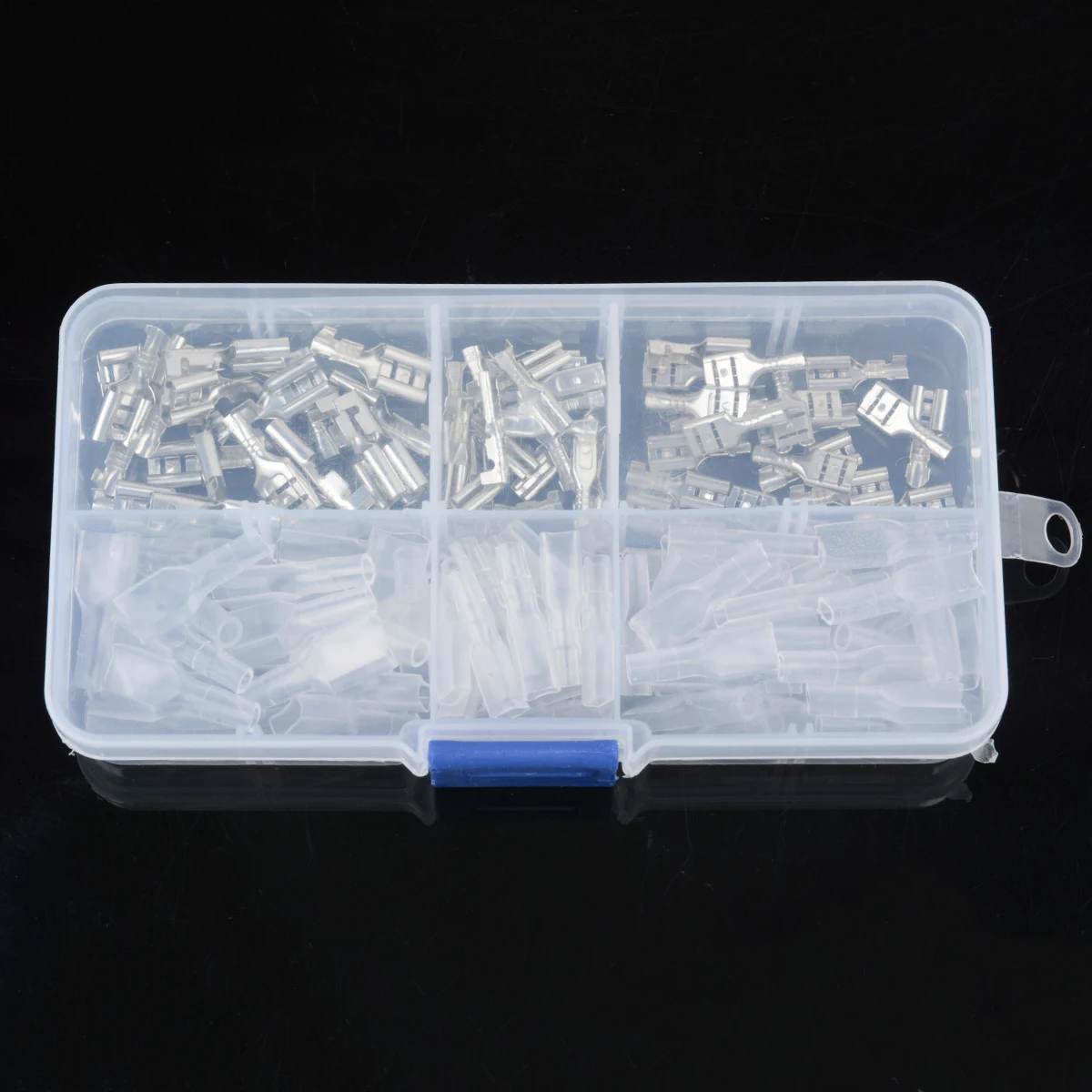 120pcs Female Spade Terminal Connectors 2.8mm 4.8mm 6.3mm with Insulating Sleeves and Plastic Box
120pcs Female Spade Terminal Connectors 2.8mm 4.8mm 6.3mm with Insulating Sleeves and Plastic Box