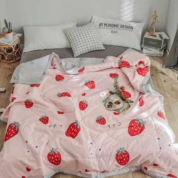 New Summer strawberry print Quilt Summer quilts Cover children single adult cartoon washable bed home use wholesale
New Summer strawberry print Quilt Summer quilts Cover children single adult cartoon washable bed home use wholesale