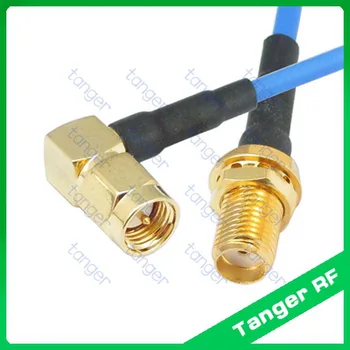 Tanger SMA male right angle to SMA female connector with 20in 50cm RG405 RG086 Blue Coaxial Jumper Semi Flex cable Low Loss Coax
Tanger SMA male right angle to SMA female connector with 20in 50cm RG405 RG086 Blue Coaxial Jumper Semi Flex cable Low Loss Coax