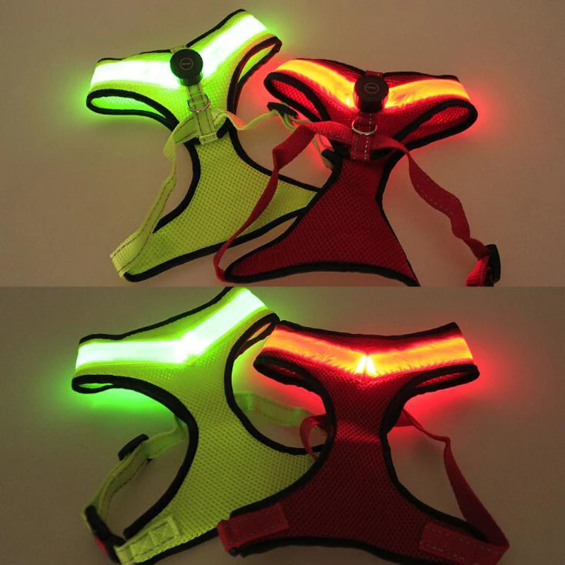 Nylon LED Dog Harness Pet Cat Dog Collar Harness Vest High Quality Safety Night Light Up Dog Harness For Small /Big/ Large Dogs
Nylon LED Dog Harness Pet Cat Dog Collar Harness Vest High Quality Safety Night Light Up Dog Harness For Small /Big/ Large Dogs