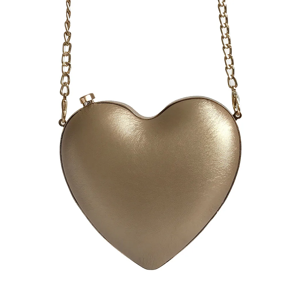Golden Ladies Handbag Mini Heart-Shaped Crossbody Shoulder Bag Advanced Metal Color Chain Bag Bolsa Pequena Menina
Golden Ladies Handbag Mini Heart-Shaped Crossbody Shoulder Bag Advanced Metal Color Chain Bag Bolsa Pequena Menina
