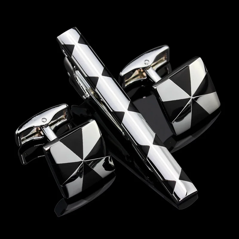 MMS Enamel Black Cross Square Shirt Cufflinks Tie Clip Set for mens High Quality abotoaduras gemelos Designer Jewelry
MMS Enamel Black Cross Square Shirt Cufflinks Tie Clip Set for mens High Quality abotoaduras gemelos Designer Jewelry