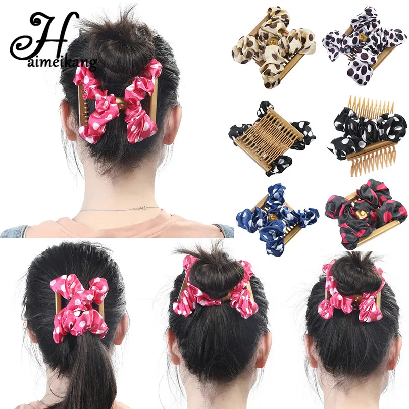 Haimekang Cute Point Pattern Magic Hair Comb Elasticity Double Hairpin for Girls Stretchy Hair Combs Magic Clips Headwear
Haimekang Cute Point Pattern Magic Hair Comb Elasticity Double Hairpin for Girls Stretchy Hair Combs Magic Clips Headwear