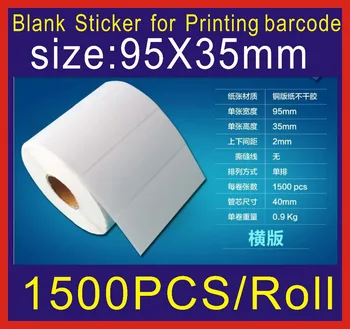1500pcs size:95mm X35 mm Coated paper adhesive blank sticker barcode printing paper blank label paper many sizes can be choose
1500pcs size:95mm X35 mm Coated paper adhesive blank sticker barcode printing paper blank label paper many sizes can be choose