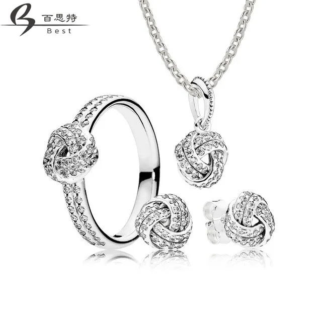 BEST 100% 925 Sterling Silver SALE - Sparkling Love Knot Gift Set Charms rings Set
BEST 100% 925 Sterling Silver SALE - Sparkling Love Knot Gift Set Charms rings Set