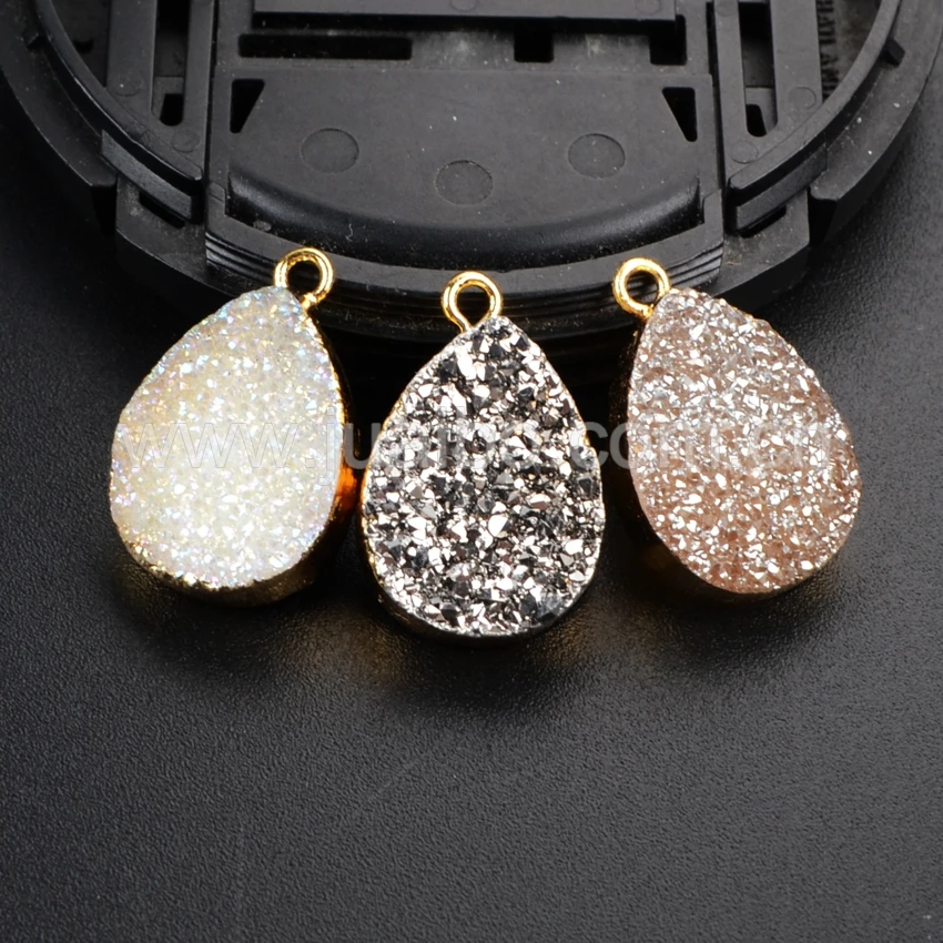 Mew Coming! Fashion Gold Plated Teardrop Rainbow Drusy Titanium Agate Druzy Charm For Drop Earrings For Necklace G1180
Mew Coming! Fashion Gold Plated Teardrop Rainbow Drusy Titanium Agate Druzy Charm For Drop Earrings For Necklace G1180