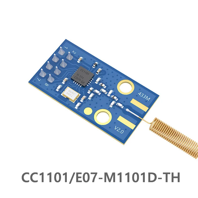 E07-M1101D-TH CC1101 10mW 433MHz 500m SPI SMD wireless rf transmitter and receiver module RFID with spring antenna
E07-M1101D-TH CC1101 10mW 433MHz 500m SPI SMD wireless rf transmitter and receiver module RFID with spring antenna